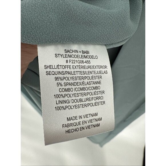 Sachin & Babi Size 0 Jolie Gown Silver Steel Blue Cocktail Prom Formal Gown $995 - Picture 14 of 15